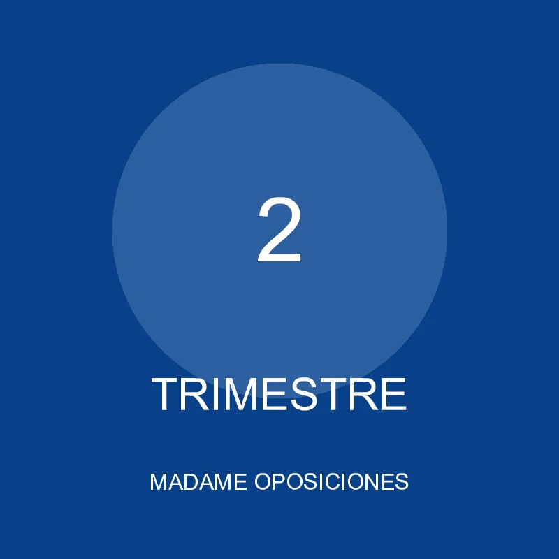 Pago segundo trimestre - Madame Oposiciones
